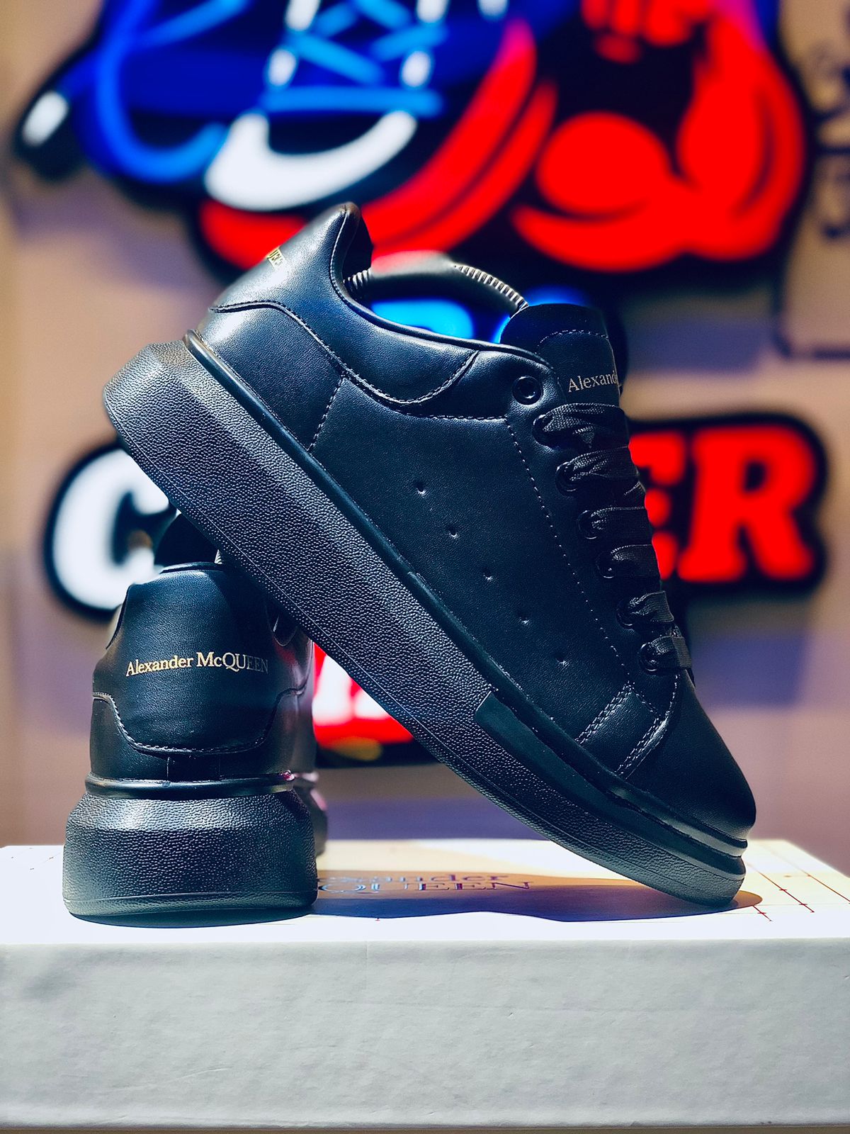Alexander McQueen Black Leather